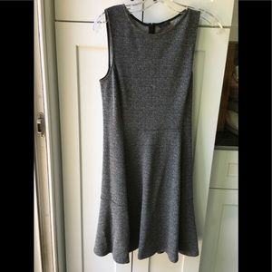 Theory Sleeveless Gray/Black Cotton Dress